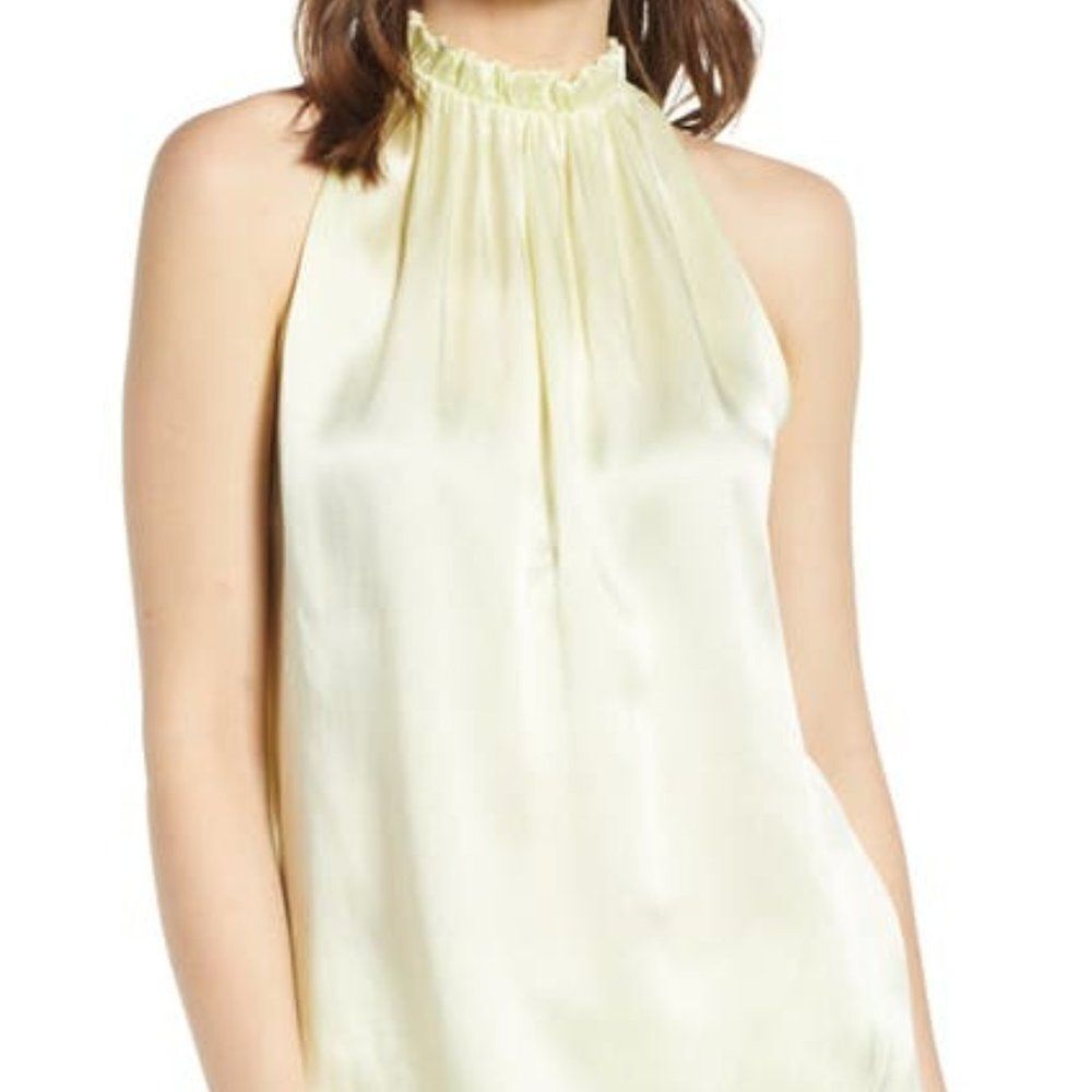 Bailey 44 Women Top Sleeveless High Neck Ruffle XS